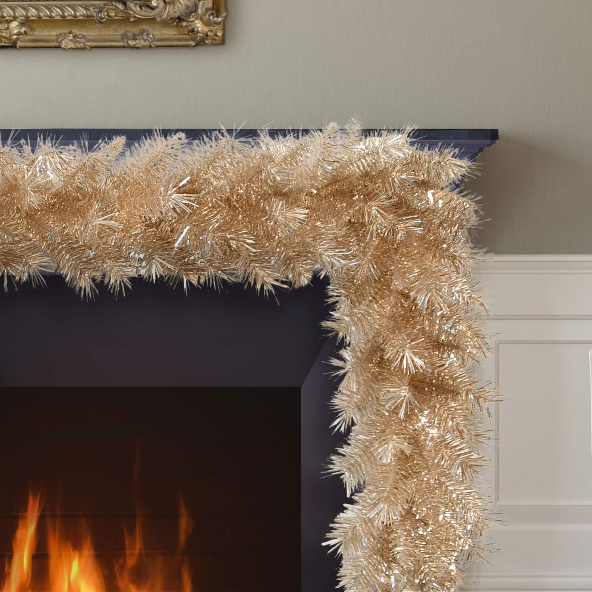 9ft. Artificial Rose Gold Round Valley Pine Garland